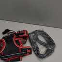 No Pull Dog Harness Adjustable Reflective Oxford Easy Control Medium Large Dog Harness with A Free Heavy Duty 5ft Dog Leash (L, Black/Red Harness+Leash)