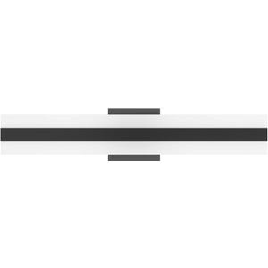 Aipsun 23.6in/24W Modern Black Vanity Light Frosted White Acrylic Up and Down LED Bathroom Vanity Light Fixtures(White Light 6000K)