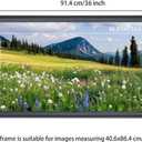 16x34 inch Picture Frame Solid Wood Black,Suitable for Panoramic Photo Frame/Posters/Painting/Group Photo/Puzzle (A23B1634)