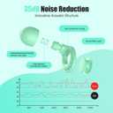 Ear Plugs for Sleeping Noise Reduction, Beinkap Reusable Earplugs Hearing Protection for Focus, Study, Work 6 Pair Eartips in S/M/L Flexible Silicone Soft 35dB Noise Cancelling - Green