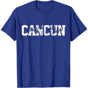 Cancun Mexico Summer Vacation T-Shirt, Royal Blue, Small