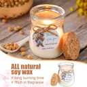 20 Pcs Bear Baby Shower Favors Party Candle Lavender Scented Glass Mason Jar Wax Candle Bulk for Guests Girl Boy Gender Reveal Party Gifts(Brown) (Blue)