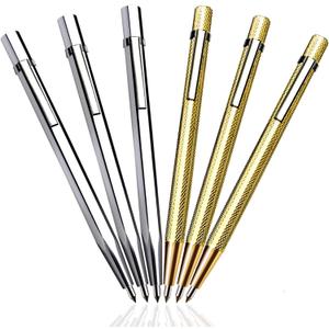 Tungsten Carbide Tip Scribe, Metal Etching Pen Carve Engraver Scriber Tools for Stainless Steel, Ceramics, Glass, Metal Sheet and Gold/Welding(6 Pack)