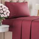 Twin XL Size 3 Piece Sheet Set - Comfy Breathable & Cooling Bed Sheets Set - Hotel Luxury Bedding for Women, Men, Kids, Teens, Boys & Girls - Deep Pockets, Soft and Wrinkle Free - Oeko-Tex - Burgundy