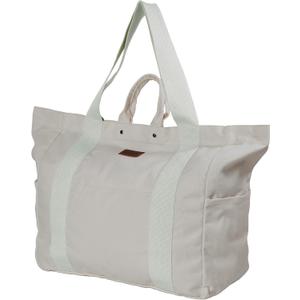 Stenffy Large Heavy Duty Canvas Tote Bag, Everything Bag, with 26 Inch Zipper, Reusable, Suitable for DIY, Natural Cotton. (Grey)