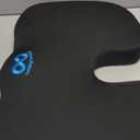 Everlasting Comfort Doctor Recommended Memory Foam Seat Cushion for Office Chairs & Car - Ergonomic Office Desk Accessories - Cushions for Tailbone Pain Relief, Sciatica (Black, Large) (Black Mesh)