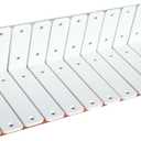 12 Pack - L 6" x H 4" x W1.5, 5mm Thick White L Shelf Bracket, Iron Shelf Brackets, Metal Shelf Brackets, Floating Shelf, Shelf Supports with Screws