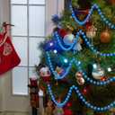 Briwooody 2 Pcs 18ft Christmas Bead Garland 1/2" in Diameter Hanging Christmas Tree Bead Chain DIY Craft String Pearls for Xmas Tree Ornaments, Holiday Party Decor(Royal Blue)
