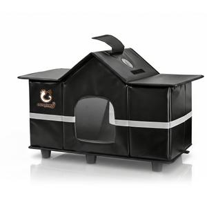Weatherproof Outdoor Cat House Black 28" x 16" x 17"