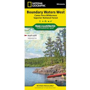 Boundary Waters West Map [Canoe Area Wilderness, Superior National Forest] (National Geographic Trails Illustrated Map, 753)