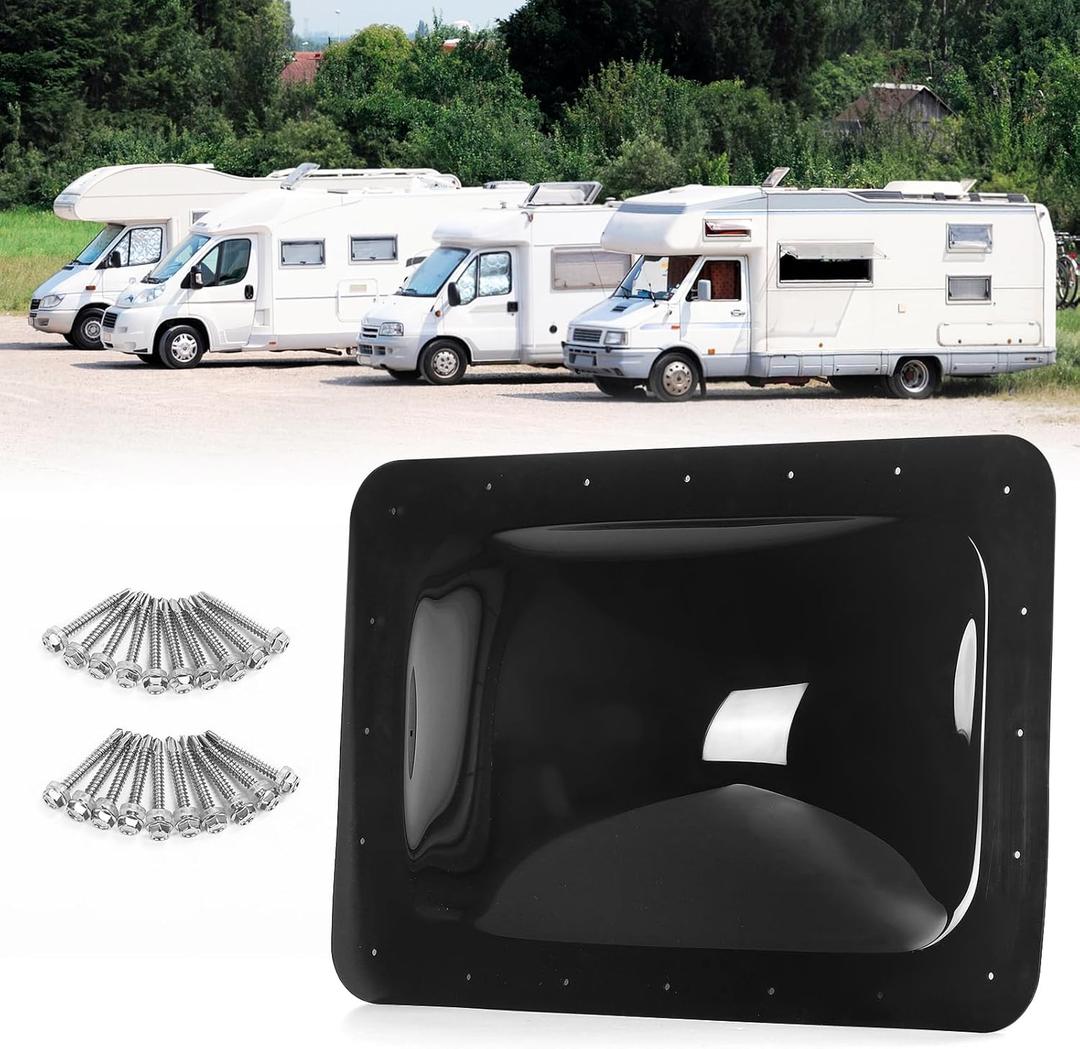 18" x 26" RV Skylight Replacement Cover, Fit 14" x 22" RV Shower Skylight Openings Roof Vent, RV Skylight Outer Dome Compatible with RV Camper Food Truck Motorhome Roof Sunroof (Smoke)