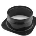 Dryer Vent Wall Plate 5Inch/125mm ABS Plastic Air Duct Connector Flange Panel Duct Connector Flange Inlet Fitting for Ventilation Straight Pipe, Wall and Ceiling (Square to Round)