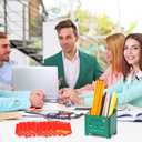 12 Pcs Wooden Dumpster Fire Pencil Holders with Motivational Flame Shaped Cards, Funny DIY Desk Organizer Bulk Office Emotional Christmas Gifts for Coworkers Teachers Nurses (Green)