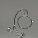 YY YEARCHY Ornament Display Stand for Mini Hanging Glass Globe Ball, Air Plant Flower Holder (Silver, 7.7" x 4.3")