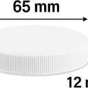 The Kombucha Company, 63mm - (63/400) Plastic Lids  Wide Mouth Jar Caps with Foam Seal  Leak-Resistant, Food-Safe, Fits 63-400 Jars (Containers not Included) (Black, 3 Pack)