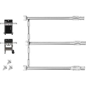 69787 Grill Burner Replacement for Weber Spirit 300, GS4 Grill Parts for Spirit 3 Burner Grills, Spirit E/S-310 E/S-330 (2013 and Newer), 18 Inch SUS304 Grill Burner for Weber Spirit II E-310 (15.25"-69787)