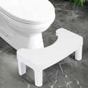 Resze Squatty Potty for Adults, 6.7" Toilet Stool, Non-Slip Bathroom Stool, Toilet Stool Squat Adult, Poop Stool for Bathroom,Portable Foot Rest for Travel, Adults, Seniors, Kids, Lightweight, White