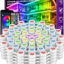 150FT Permanent Outdoor RGB Lights - IP67 Waterproof with Smart App Control Remote,DIY Scene Modes, Music Synchronization,Eaves Lights for Garden Decor,Deck,Christmas