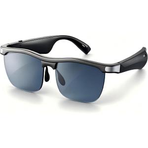 Bluetooth Sunglasses, Open-Ear Audio Glasses | UV400 Polarized Lenses, Bluetooth 5.3, 8H Playtime | Adjustable Nose Pads, Hands-Free Call for Sports Driving Cycling | Men & Women