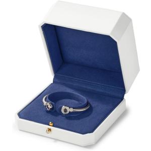 Leather Bracelet Gift Box Bangle Holder Octagonal Jewelry Gift Box For Bangle Bracelet Storage