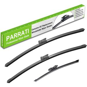 PARRATI Windshield Wipers for VW Tiguan 2018-2022,25"+22" Front and 15" Rear,OEM Replacement Wiper Blades,Quiet & Streak-Free(Set of 3)