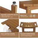 HIPS Shower Benches for Inside Shower, Shower Stool with Space-Efficient Storage Shelf, Waterproof Shower Chair Seat for Spa Bathroom(Brown)