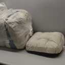 Chair Cushions, Foam Dining Chair Cushions, Tufted Indoor Chair Pads, Set of 6, Beige, 16.5 x 16.5 x 3.5