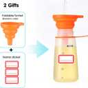 Plastic Condiment Squeeze Bottles for Sauces Wide Mouth - Salad Dressing Bottle Dispenser for Sauce Cooking Oil Ketchup Syrup Liquids Griddle Paint Mustard Resin (3-Pack (orange), 10, ounces)