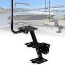 Heavy Duty Boat Trailer Steps,500 lbs Capacity 3 Steps Boat Trailer Tongue Steps Ladder with Handle,Non-Slip Surface,Adjustable Universal Boat Steps for Pontoon Boats Bass