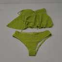 Milumia Women's Tankini Sets Two Piece Halter Cut Out Bathing Suits Tummy Control Swimsuit Flowy Swimwear Green Large