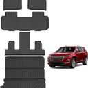 JKYOUKL Floor Mats & Cargo Liners Backrest Mats Compatible for 2018-2023 Chevy Traverse (7 Seat-2 Row Bucket Seat)