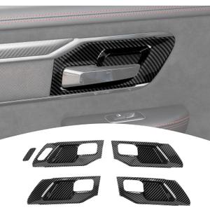 for RAM TRX Inner Door Handle Bowl Cover Trim Compatible with Dodge RAM TRX 2018-2024 Carbon Fiber Interior Accessories 4pcs