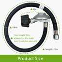 25IN for Weber Hose and Regulator Kit, for Weber Genesis/Spirit/Summit I/II Grill Regulator Replacement, Includes 200/210/300/310/330, Silver/Gold Series, for Weber Gas Grills Parts 7627 67069 69891