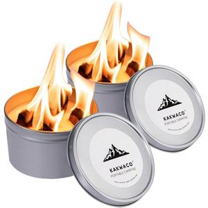 2 Pack Portable Campfire, Portable Fire Pit for Camping, 3-5 Hours of Burn Time Campfire in a Can for Picnics, Cooking and Party, Ideal White Elephant Gifts for Adults