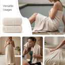 REDKISS Towels 2 Pack Luxury Extra Large Bath Towels Set 30 x 58 Inches 100% Cotton, Ultra Soft Highly Absorbent & Quick Dry Towels for Bathroom, Gym, Hotel, Spa, Sand Beige