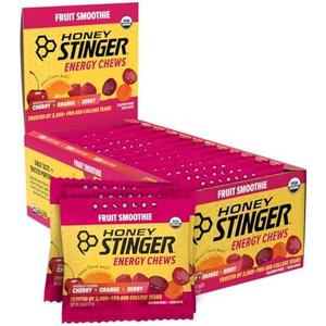 Honey Stinger Organic Fruit Smoothie Energy Chew, Gluten Free & Caffeine Free, for Exercise, Running and Performance, Sports Nutrition for Home & Gym, Pre and Mid Workout, 12 Pack, 21.6 Ounce