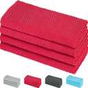 DecorRack 4 Pack 100% Cotton Kitchen Towels, 15" x 25" Absorbent Dish Towels [Premium Quality 400 GSM] Hand Towels for Kitchen, Red (Pack of 4)