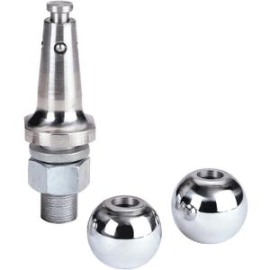 Reese "Interchangable 1 7/8"" and 2"" Hitch Ball Kit", chrome (74307)