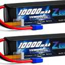 Zeee 6S Lipo Battery 10000mAh 22.2V 120C Soft Pack RC Battery EC5 Connector with Metal Plates for RC Car Truck Desert Racer RC Tank RC Hobbies(2 Pack)