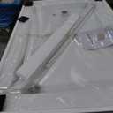 DreamLine SlimLine 36 in. D x 48 in. W x 2 3/4 in. H Right Drain Double Threshold Shower Base in White, DLT-1036482