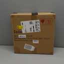 COVLON Drink Table, Carved Table Top Martini Table, Small Side Table, Weighted Base Pedestal Table for Living Room, Bedroom, Modern, Black