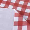 sancua Checkered Vinyl Rectangle Tablecloth - 54 x 78 Inch - 100% Waterproof Oil Proof Spill Proof PVC Table Cloth, Wipe Clean Table Cover for Dining Tables, Buffet Parties and Camping, Red and White