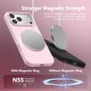 GONEZ Magnetic for iPhone 17 Pro Case, [Compatible with MagSafe] Anti-Scratch Microfiber Lining & Screen Protector, Silicone Camera Control, Shockproof Slim Phone Cover 6.3 inch, Pastel Pink