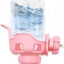 Vannon Dog Water Dispenser for Cage, 34oz Auto Feeding Crate Water Bottle for Dogs, Cats & Rabbits, Pet Nozzle Diameter: 12mm, BPA Free, Pink