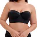 Strapless Bras for Women Longline 34DDD Black