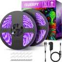 IP65 Waterproof LED Black Light Strip Kit 40ft/12M 720 LEDs, 12V Flexible Blacklight Fixtures, 385-400nm, Black Light LED Strips for Glow Party Body Paint Outdoor Indoor Decor Birthday Party Halloween