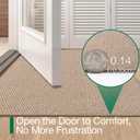LUMI Ultra Thin Indoor Door Mat 24"x36", Entrance Doormat, Coconut Brown