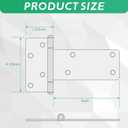 5 in T-Strap Shed Door Hinges 260 Lbs Capacity, 6 Pack Heavy Duty Gate Hinge, Black Gate Strap Hinges, Black Wrought Hardware for Wooden Fences, Barn Door, (Patent Pending)