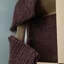 ACCUMTEK Upgrade Extra Large Brown Bathroom Rug Set 3 Pieces Ultra Soft, Thick Absorbent Bath Mats, Non Slip Chenille Toilet Mat for Bathroom, Bedroom, Kitchen, Dark Coffee (48"x20"+ 24"x17"+ U Shape 20"x24")