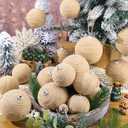 Odies 9 Pcs 2.36 Inch Natural Jute Decor Balls, Cream White Boho Farmhouse Hanging Ornaments for Home, Wedding, Wreath & Seasonal Decor